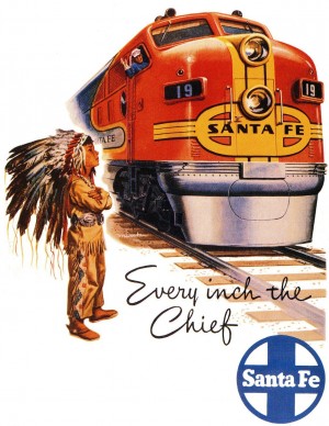 Santa Fe Vintage Railway Poster, 1948